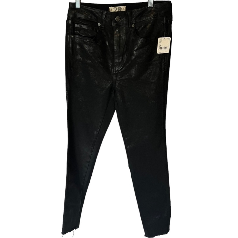 Free People High Waist  Coated Jean NWT